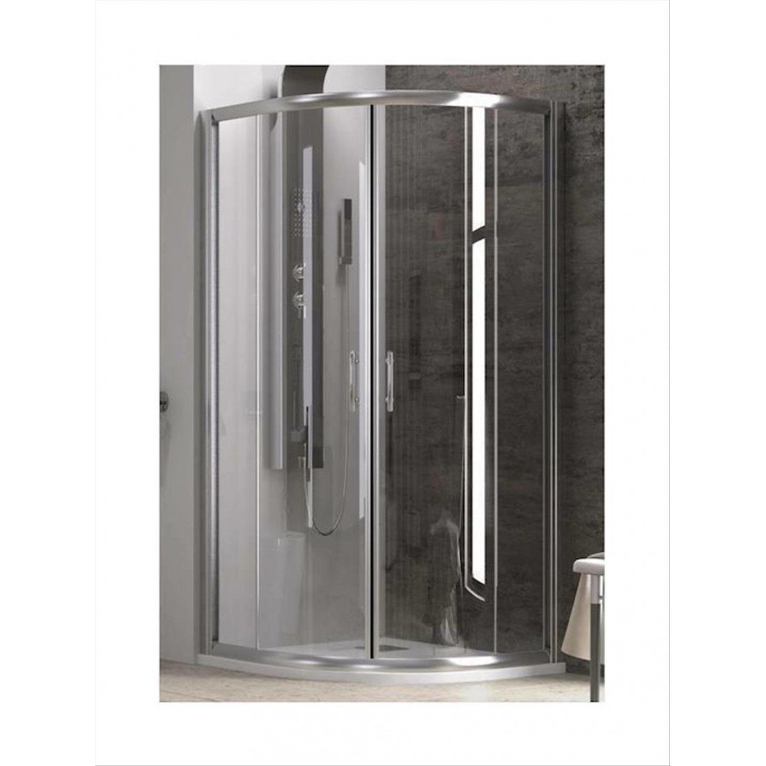 ΚΑΜΠΙΝΑ FLORA 200 0,80X1,90 ΔΙΑΦ. INOX
